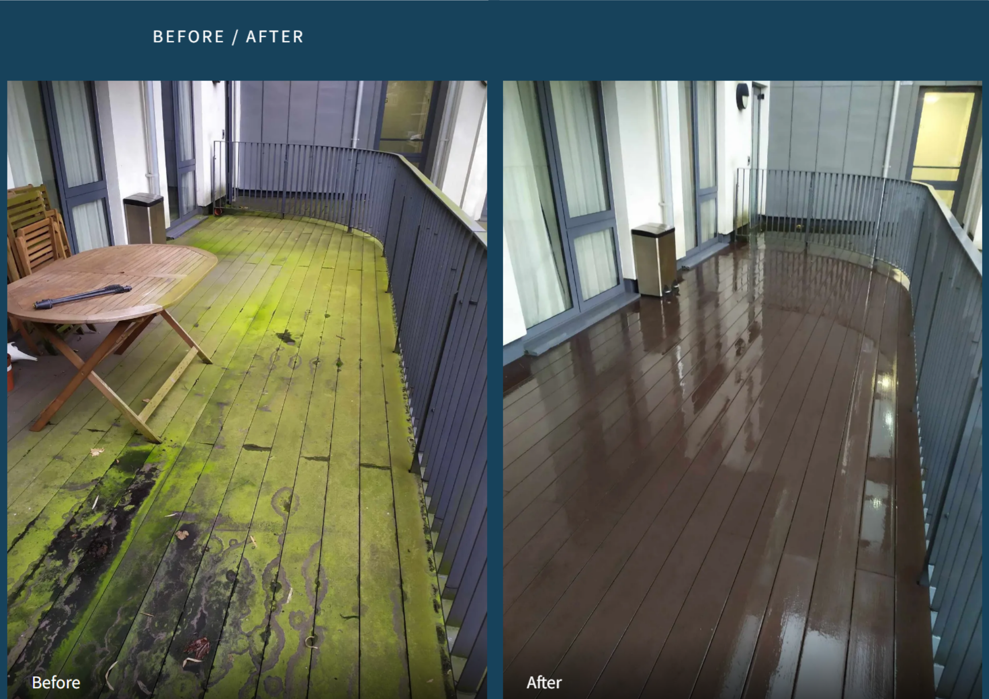 Stain removal results